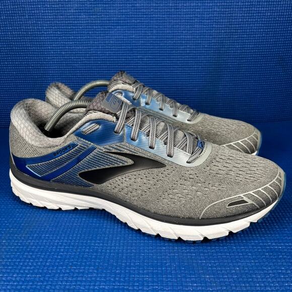 🔴 Brooks Adrenaline GTS 18 Men Size 13 Grey Athletic Running Shoes 1102711D015 - Picture 3 of 8